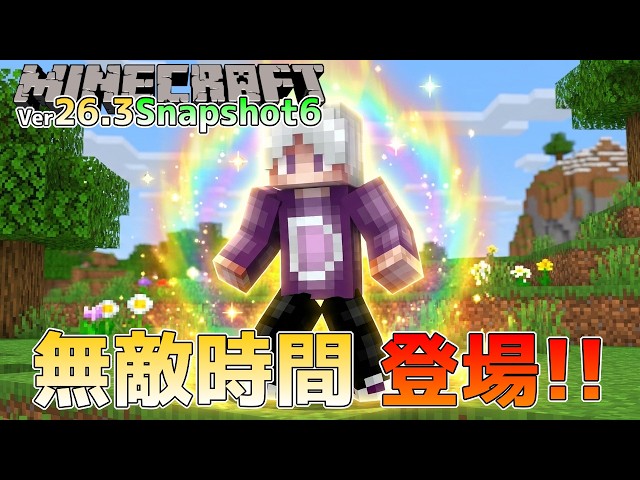 [Minecraft News] "invulnerable_time" Added!! Minecraft Java Edition 26.3 Snapshot 6 Update Info