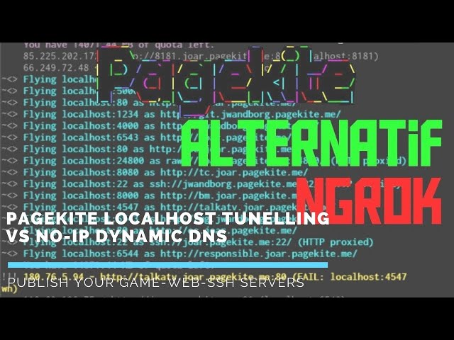 PageKite localhost tunelling vs No-IP dynamic DNS - Publish your game-web-SSH servers