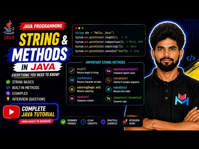 String & Its Methods in Java | Master Java String | Complete String Tutorial
