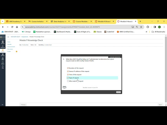 Module 9 Knowledge Check - AWS Academy Cloud Operations [52217]