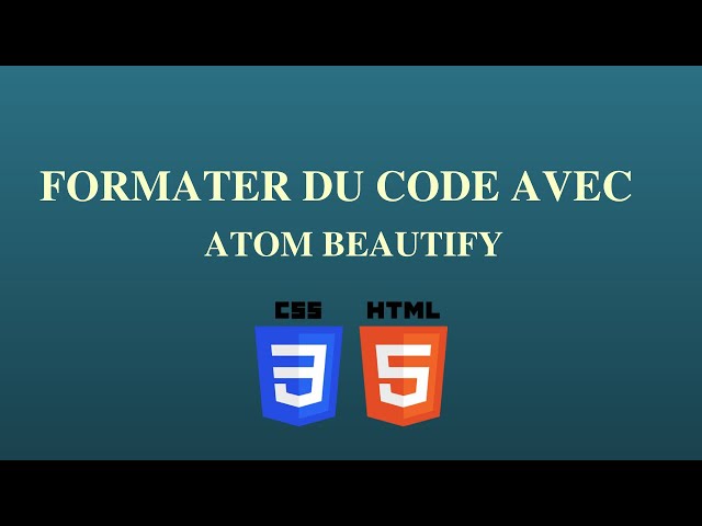 Atom beautify pour formater le code HTML/CSS