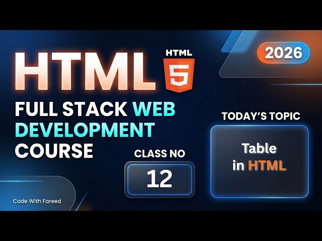 HTML Table complete Tutorial in Urdu | Lesson no 12