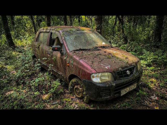 Starting & Test Driving old Maruti800 | Sitting in The Forest For Long Time | Abandoned Maruti Alto