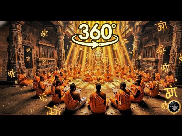 Pandits Chanting Mantra 🔻 (360°) at Baghambari Gaddi in Prayagraj