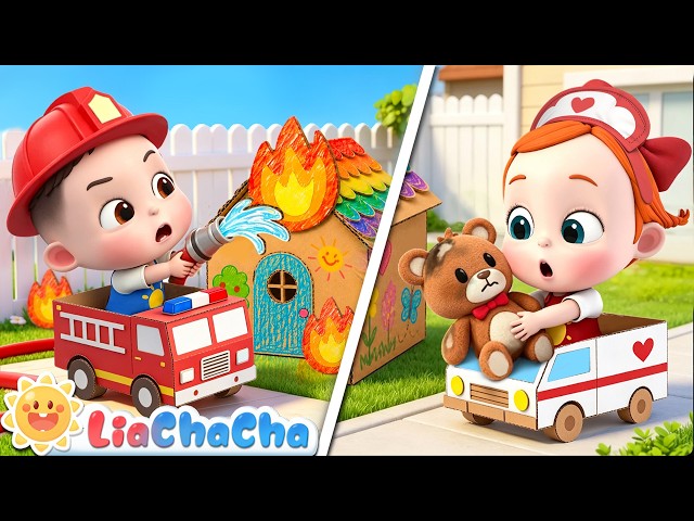 Super Rescue Team | Police Car, Fire Truck & Ambulance  | Pretend Play Songs for Kids | LiaChaCha