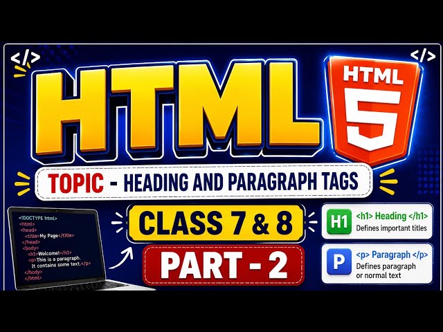 HTML Part -2 | Heading and Paragraph Tags in HTML | #DigitalSeekhoWithPankaj