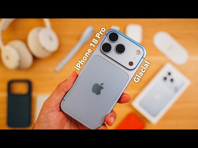 This IS my iPhone 18 Pro 📱 Glacial Blue unboxing