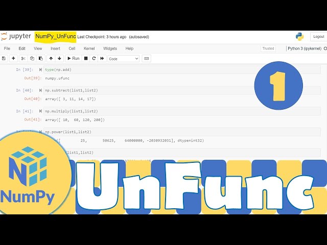 Python NumPy|Numpy Universal Functions - 1 | Python for Beginners | Learnerea