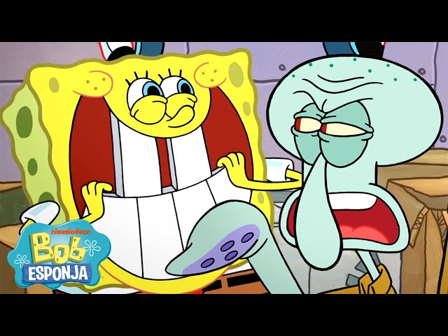 Bob Esponja | ¡90 minutos de locuras de Bob Esponja y Calamardo! 😂 | Bob Esponja en Español
