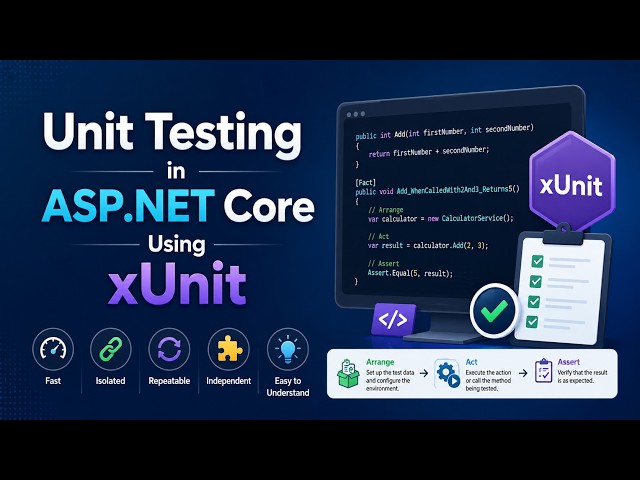 Unit Testing in ASP.NET Core Using xUnit | Complete Guide for Beginners