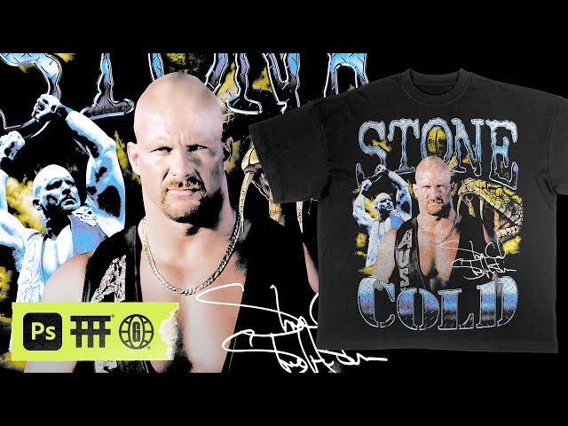 How To Design VINTAGE 90s WRESTLING Shirts (Photoshop Tutorial) ©2024