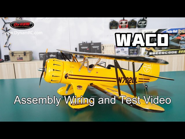 Dynam Waco YMF 5D V2 Assembly, Wiring & Full System Test 4S RC Biplane #dynamrc #biplane #rcplane