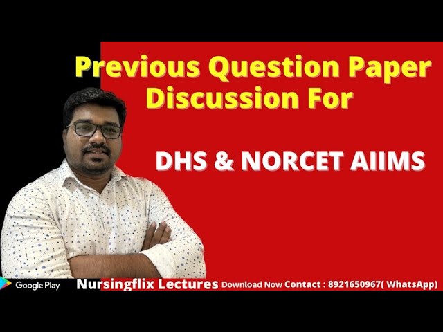 Previous Question Paper Discussion l DHS(Kerala PSC Staff Nurse) & NORCET AIIMS