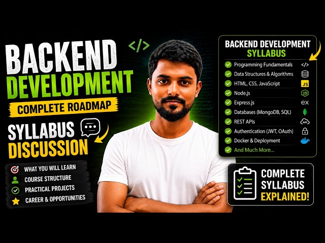 Backend Development Complete Roadmap 2026 | Syllabus, Projects & Course Introduction