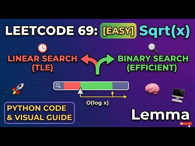 LeetCode 69: Sqrt(x) | Master the Binary Search Pattern