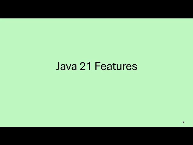 Java 21 features