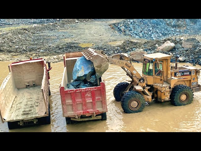 Heavy Dumper Full Load of Giant Stones Amazing Stone Quarry Loading Operations