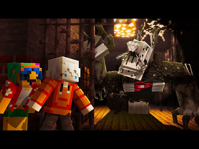 4 idiots Surviving in a HAUNTED ASYLUM in Minecraft