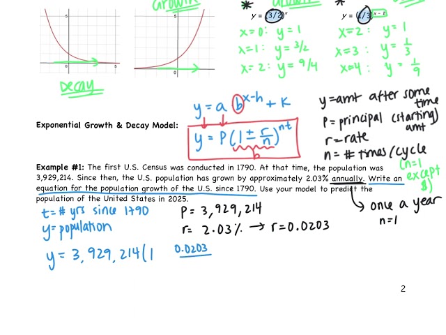 8.1 Graphing & 8.2 Solving Exponential Functions