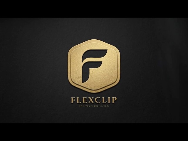 Gold Texture Minimalist AI Logo Animation Reveal Intro Video Template (Customizable) - FlexClip