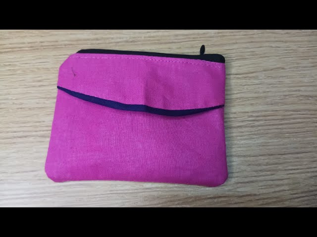 DIY Fabric Mini Zipper Pouch | Cutting & Stitching
