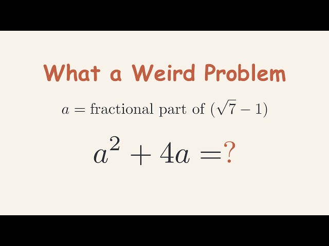 No Decimals Needed | A Clever Radical Problem