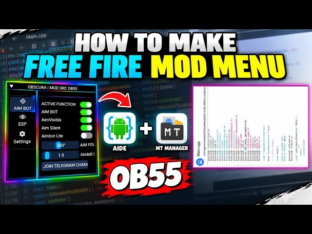 🔥 How To Make Free Fire Mod Menu OB55 | AIDE Pro + MT Manager