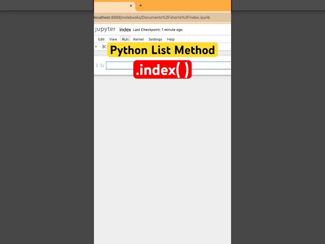 Python List Method .index()#python #programming #coding #codingforbeginners
