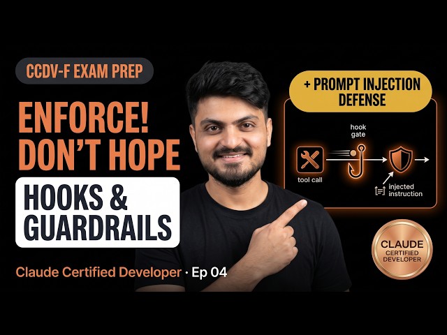 Claude Certified Developer: Ep 04 | Hooks, Guardrails & Security | Full Course