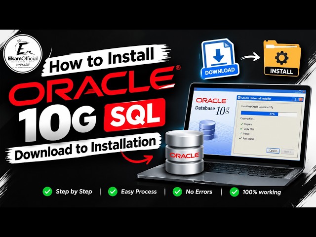 How to Install Oracle 10g on Windows 10/11(Fix Network & Setup Errors!)| EkamOfficial #sql #install