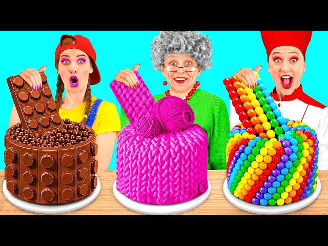 Me vs Grandma Cake Decorating Challenge | Food Battle by 4Teen Challenge