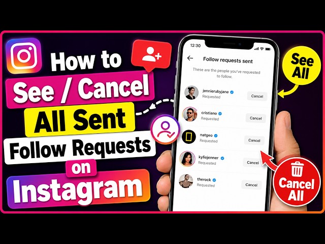 How to See / Cancel All Sent Follow Requests by YOU on Instagram - 2026