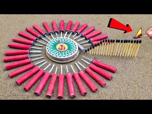 Lots of Unlimited Diwali Chakri Vs Diwali Ground Chakkar Experiment and matchstick Chain Reaction 😰😰