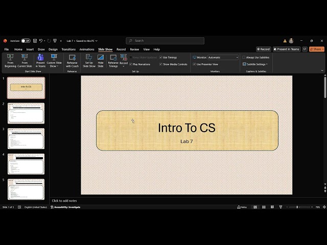 Lab 7 Intro to CS Final: Functions In C | What Are They And Their Practical Applications