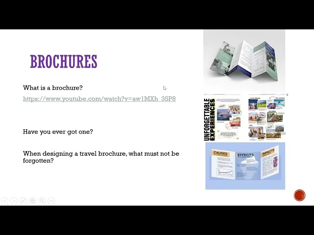 S.2 ENGLISH REVISION : BROCHURES