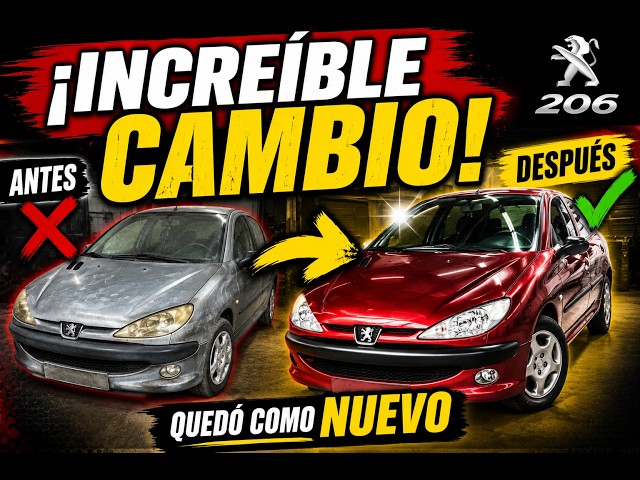 TOTAL TRANSFORMATION: NEW PEUGEOT 206 FINISH. THIS IS HOW WE PAINT THE PEUGEOT 206