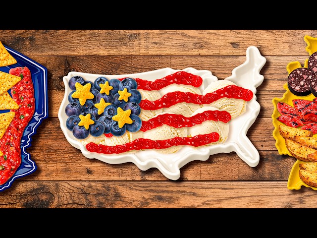 😋Country Plates filled with Flag Food! Part 2