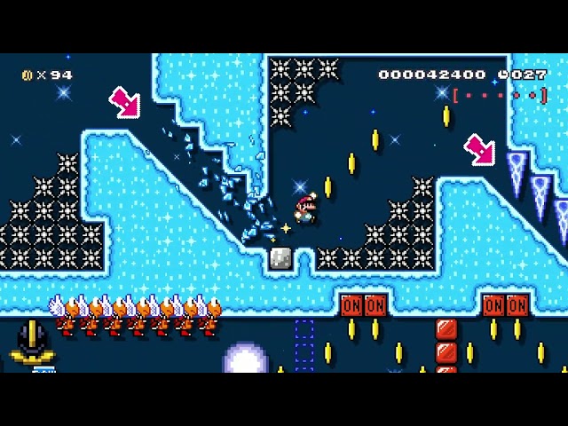 Snow Speedrun at Night (80 sec) by JirαchiSMM [JirachiSMM] 🍄Super Mario Maker 2 | No Commentary #ebf