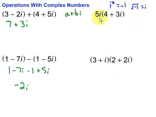 Operations With Complex Numbers