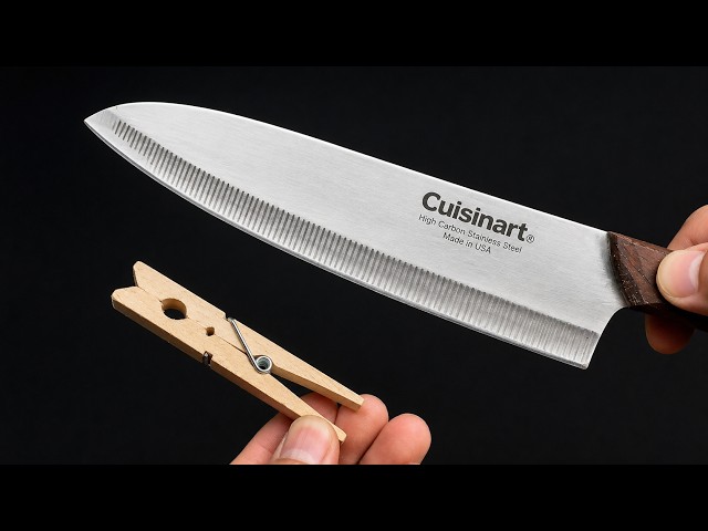 Sharpen Your Knife Like a Razor in 1 Minute! Just use a clothespin and enjoy!