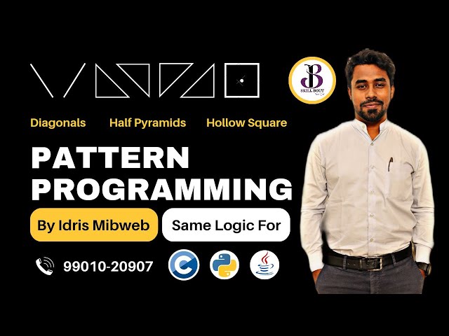 Pattern programs in C same logic for java & python by Idris Mibweb