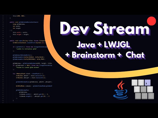 Game Engine Dev Stream (LWJGL + Java)