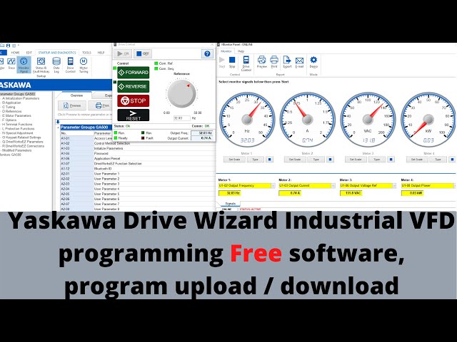 Yaskawa Drive Wizard Industrial VFD programming Free software, program upload / download. English