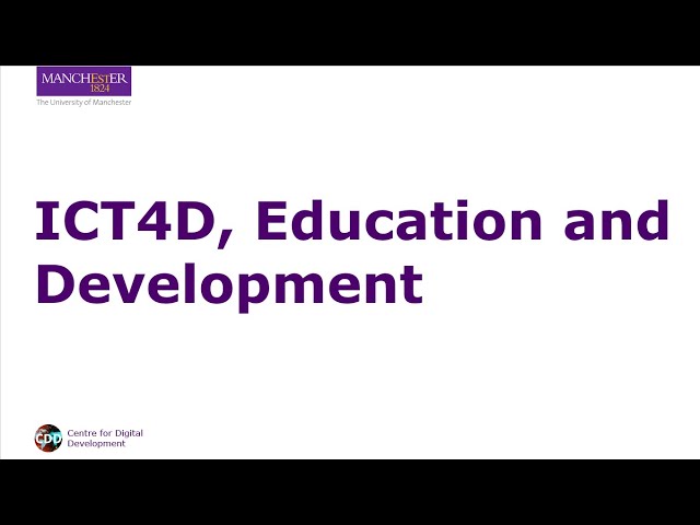 ICT4D, Education and Development