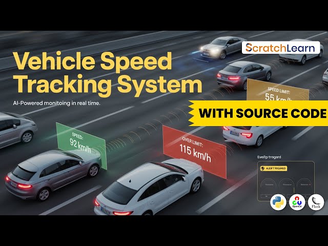 Vehicle Speed Detection System using Python | Computer Vision Project | Deep Learning + Source Code