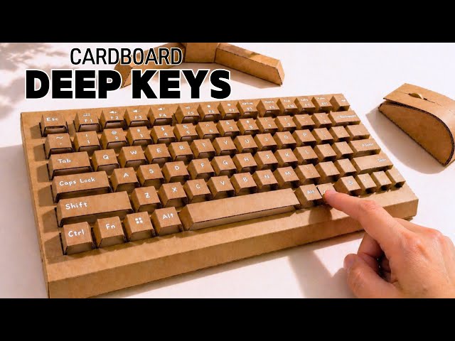 How to Make a Realistic Cardboard Mechanical Keyboard | Working Keys
