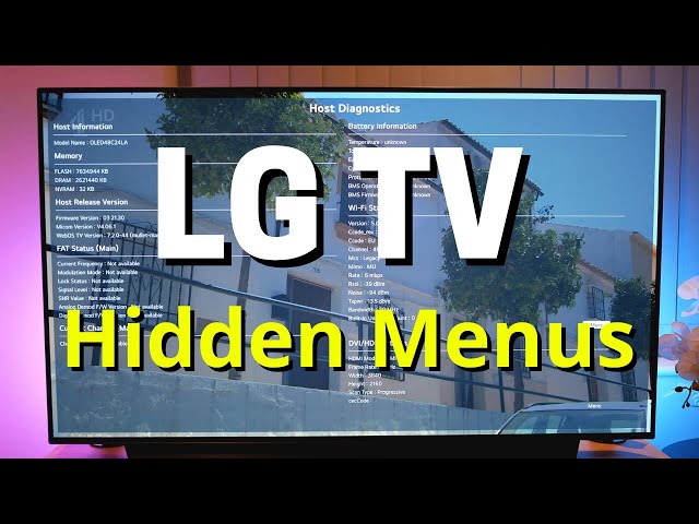 LG TV Secret Hidden Menus - Codes Tips Tricks & Features