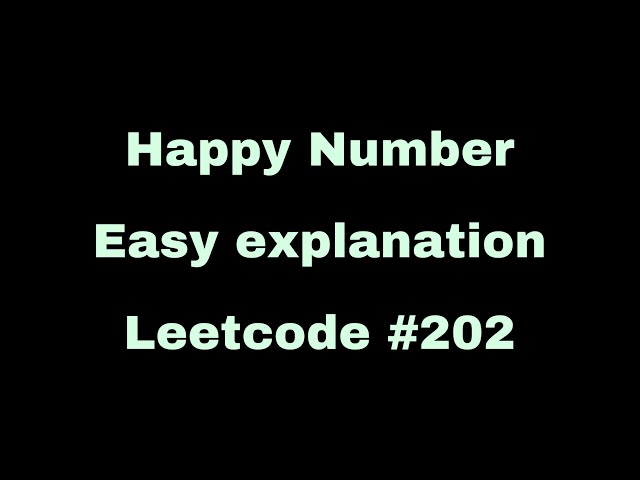 Happy Number Easy Solution | LeetCode 202