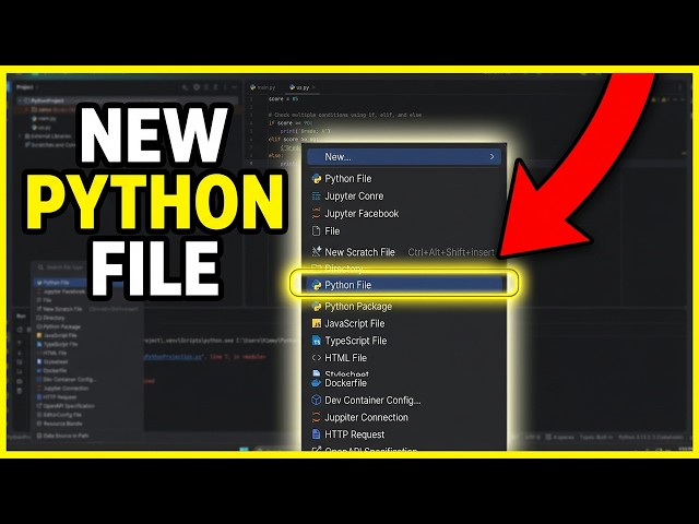 How To MAKE A New Python File In PyCharm (EASY) 2026