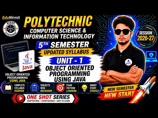 🔥Unit - 1 || OneShot || Object Oriented Programming Using Java || CS/IT 5th Sem BTEUP @EduNirmit